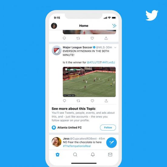 Twitter：推出Topics（话题）新功能 可允许用户关注自己感兴趣话题的对话