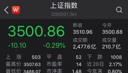 上证指数下跌0.29%:白酒股上涨 煤炭股领跌