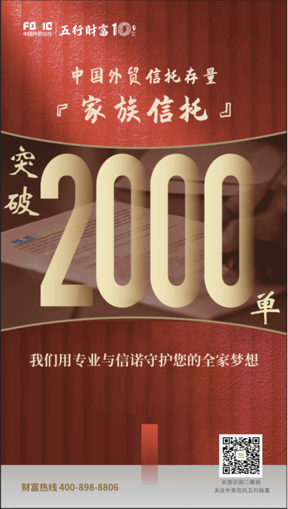 中国外贸信托股票家族信托超过2000个订单